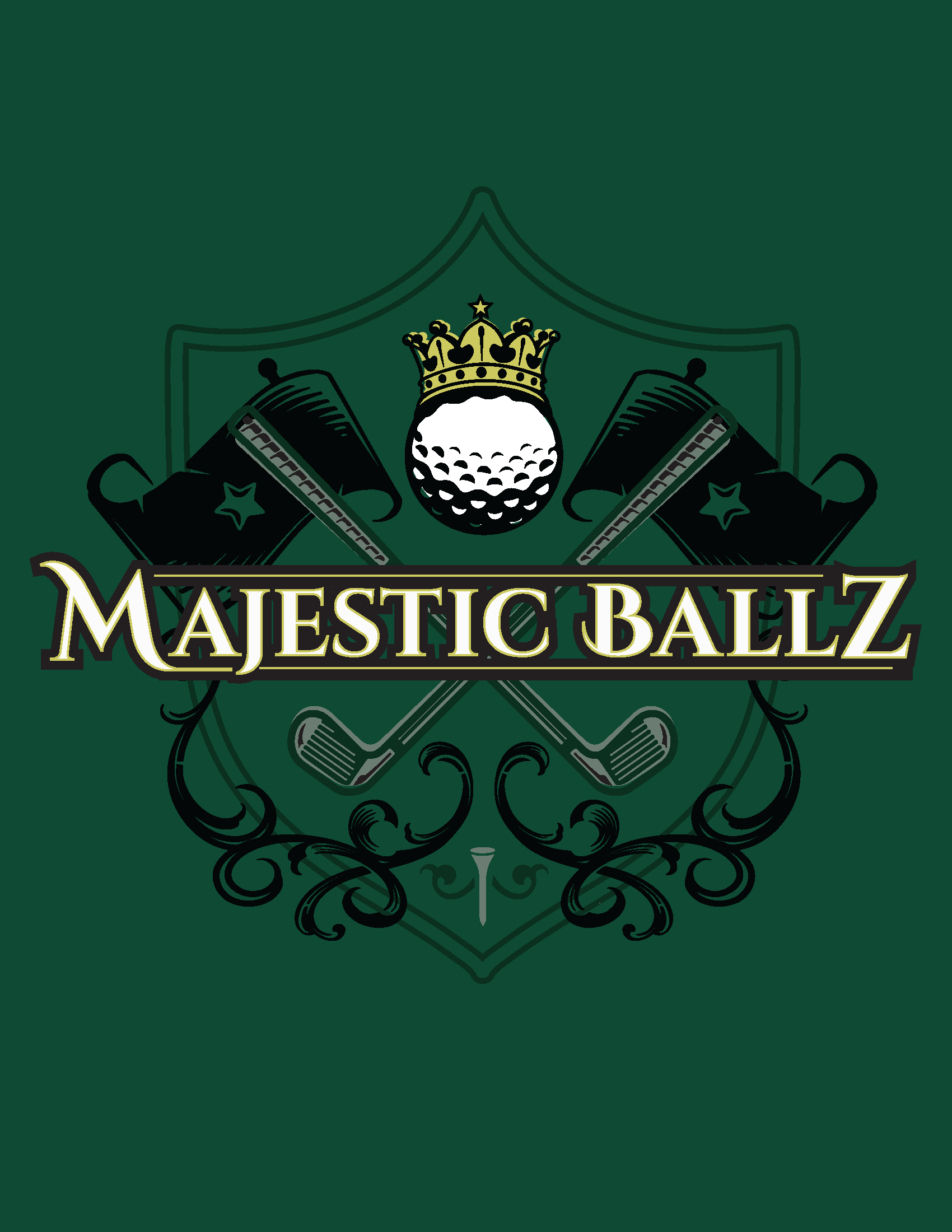 Majestic Ballz Golf Flags T-Shirt