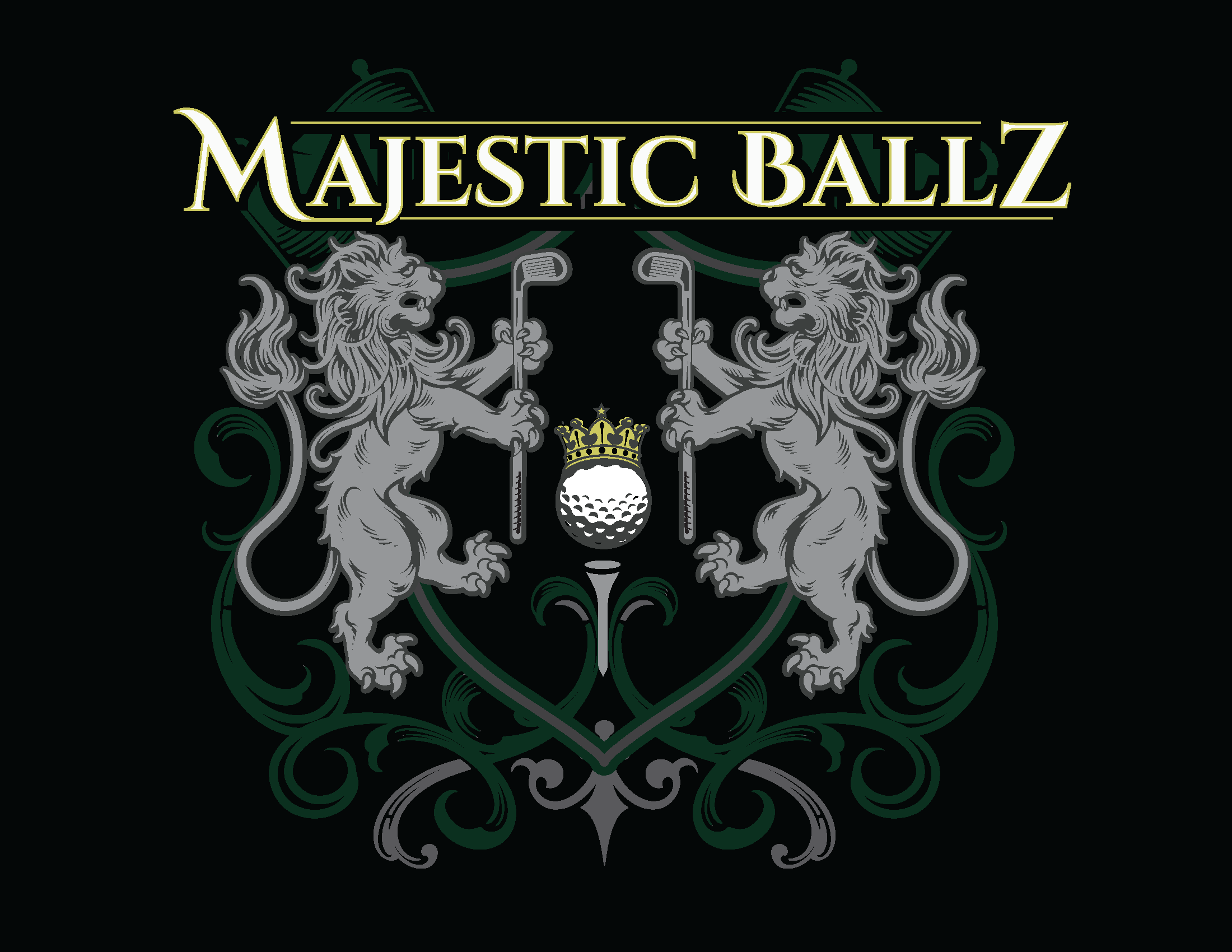 Majestic Ballz Golf T-Shirt Lion Rampant